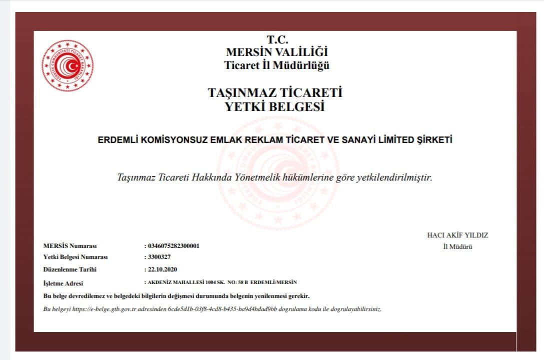 ERDEMLİKOMİSYONSUZ 3+1 SATILIK DAİRE ERDEMLİ resmi